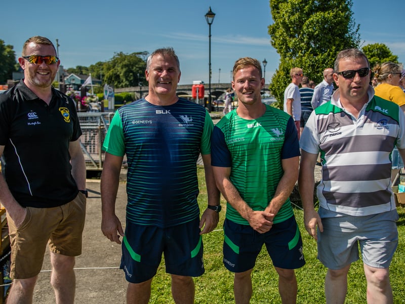There was huge excitement at the quays in Carrick on Shannon last Saturday afternoon as a large contingent of the Connacht Rugby team and management along with some special guest riders had a stopover at Moon River on their Galway to Sligo Fundraising Cycle #care4claire. For approximately an hour, the cyclists and their support team and met with many of the local young players and signed autographs and jerseys before setting off on the road to Sligo where they finished their 218k trip across the five counties of the province later that evening. Varadkar says IRFU should listen to trans players ‘excluded’ from contact rugby Amongst the large group of cyclists and travelling players were Connacht Head Coach Andy Friend, Ireland playing legends Kieran Marmion and Eric Elwood and former Mayo, Roscommon and Offaly GAA manager John Maughan. The cycle began at The Sportsground in Galway in the early hours of Saturday morning and finished at Sligo RFC. The route took in all five counties with stops in Ballinrobe Co. Mayo, Ballyhaunis Co. Mayo, Frenchpark Co. Roscommon, Carrick-on-Shannon Co. Leitrim, and finally Ross and Claire’s home in Coolaney Co. Sligo, before the final stretch to Sligo RFC. The fundraiser was for 35-year old Sligo native Claire Carpenter who suffered a serious and life-changing event earlier this year. Claire suffered a stroke at her home in Coolaney. 'We don't stand still' on issues of player welfare, World Rugby vows After being rushed to the ICU unit of Beaumont Hospital she was placed in an induced coma for over a week following a life-saving operation. Claire is now thankfully on the road to recovery, however significant funds need to be raised to allow her to continue her rehabilitation in Dun Laoghaire, and eventually lead an independent life at home. Claire’s partner Ross Mannion is a Rugby Participation Officer with Connacht Rugby and was Head Coach of the Connacht Women’s team in 2021. They have three children, Luke (14), Anna (10) and Zach (7).