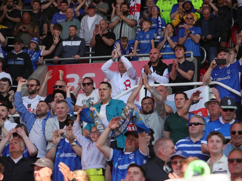 More than 3,000 Pompey fans celebrated the Blues' final away day of the season with a 3-1 win over Stoke on Saturday.