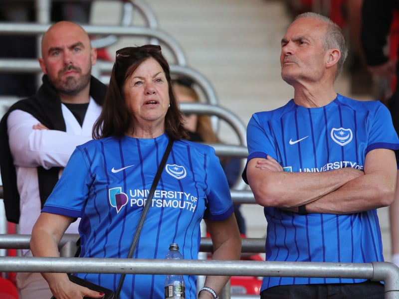 More than 3,000 Pompey fans celebrated the Blues' final away day of the season with a 3-1 win over Stoke on Saturday.