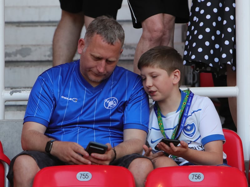 More than 3,000 Pompey fans celebrated the Blues' final away day of the season with a 3-1 win over Stoke on Saturday.