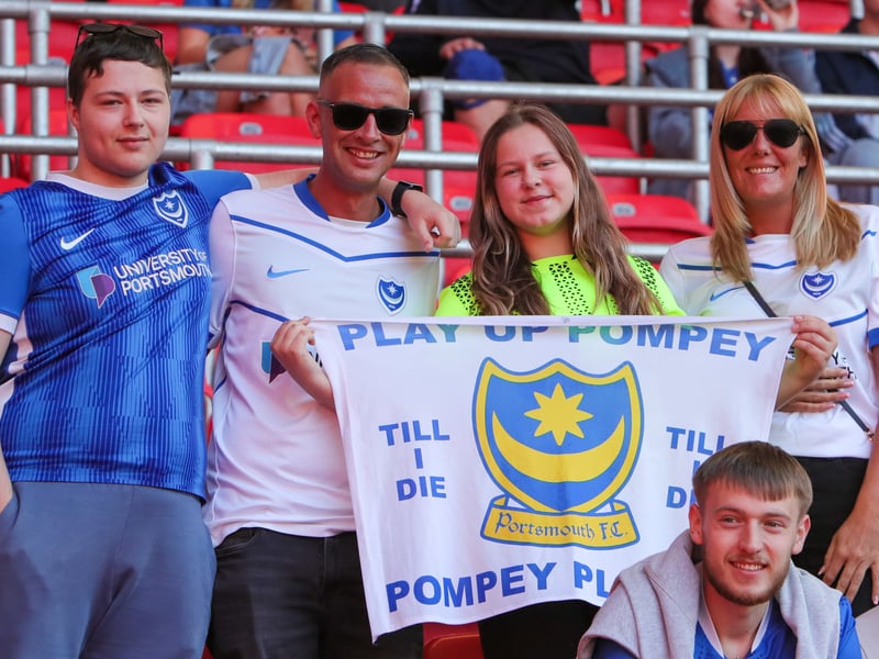 More than 3,000 Pompey fans celebrated the Blues' final away day of the season with a 3-1 win over Stoke on Saturday.