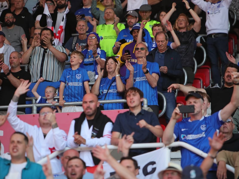 More than 3,000 Pompey fans celebrated the Blues' final away day of the season with a 3-1 win over Stoke on Saturday.