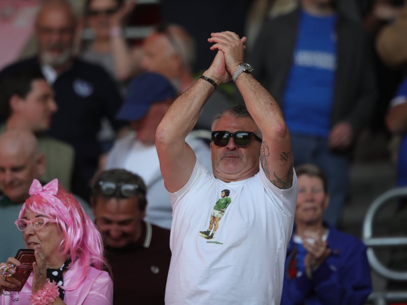 More than 3,000 Pompey fans celebrated the Blues' final away day of the season with a 3-1 win over Stoke on Saturday.