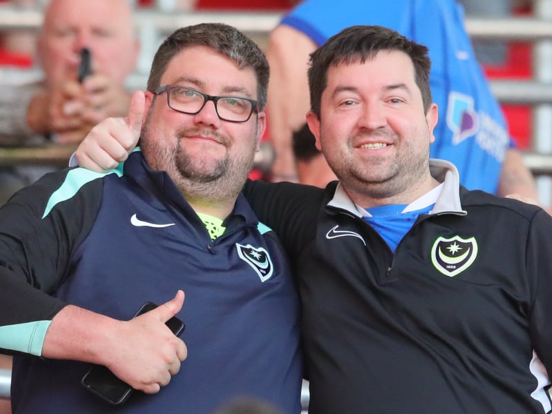 More than 3,000 Pompey fans celebrated the Blues' final away day of the season with a 3-1 win over Stoke on Saturday.