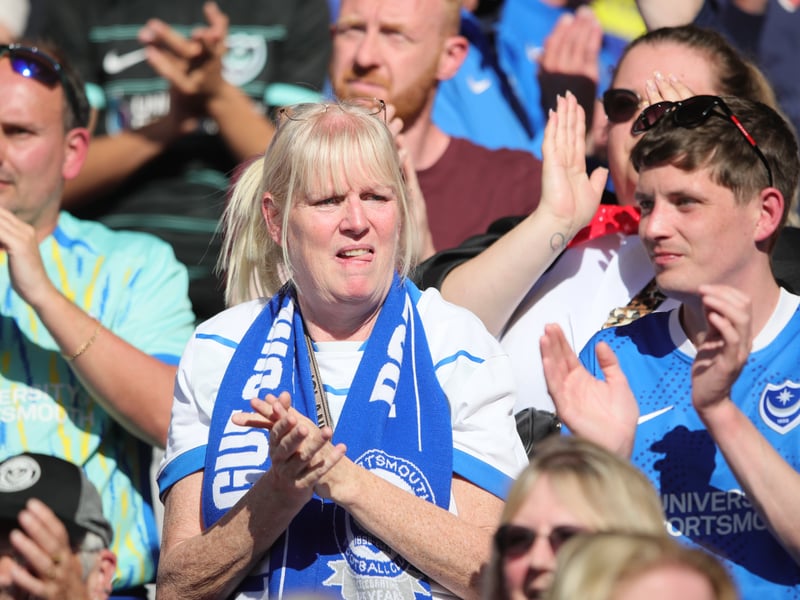 More than 3,000 Pompey fans celebrated the Blues' final away day of the season with a 3-1 win over Stoke on Saturday.