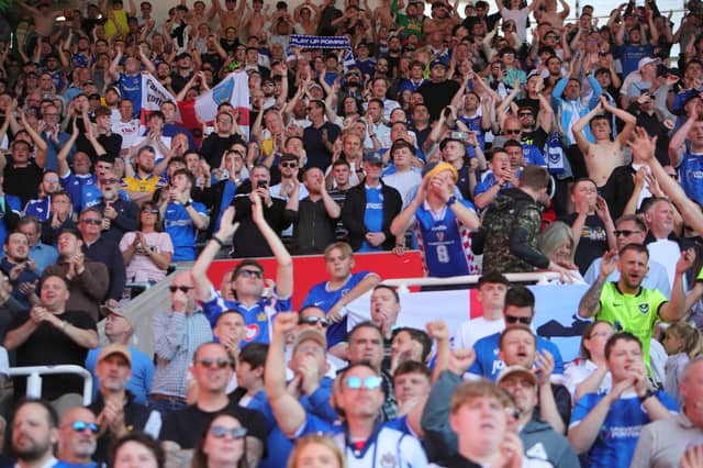 More than 3,000 Pompey fans celebrated the Blues' final away day of the season with a 3-1 win over Stoke on Saturday.