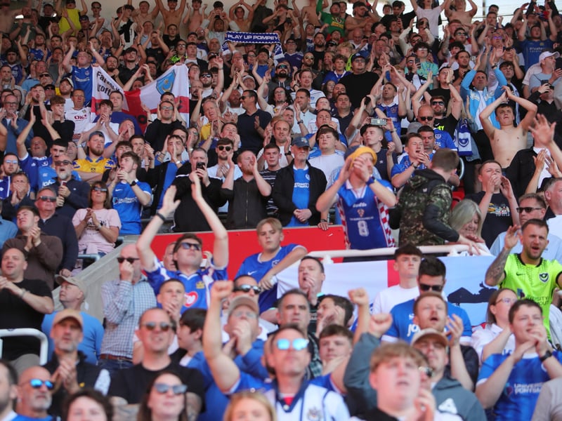 More than 3,000 Pompey fans celebrated the Blues' final away day of the season with a 3-1 win over Stoke on Saturday.