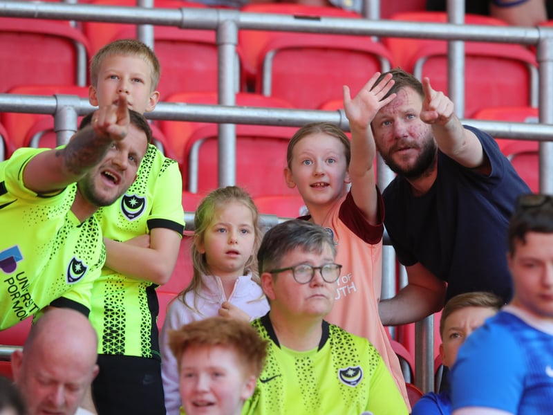 More than 3,000 Pompey fans celebrated the Blues' final away day of the season with a 3-1 win over Stoke on Saturday.