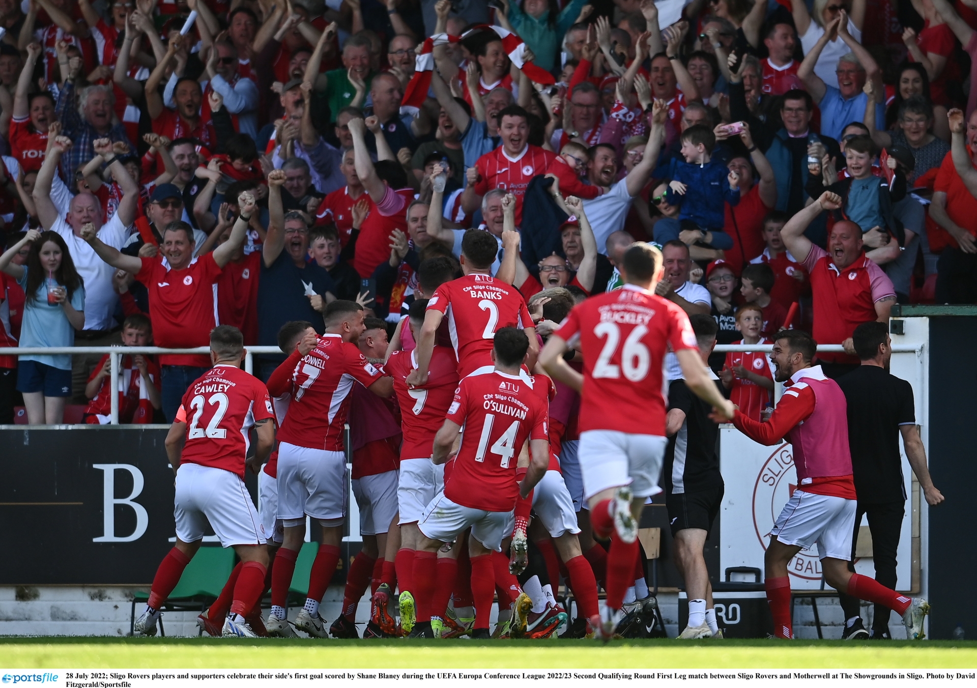 Sligo Rovers, who had a 1-0 advantage going into their second leg home tie against Motherwell, overcame the Scottish Premiership side 2-0 at the Showgrounds in a historic result.