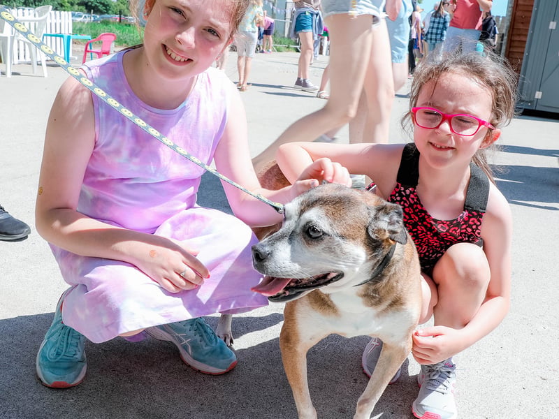 Ellie and Shauna Phelan with Darla