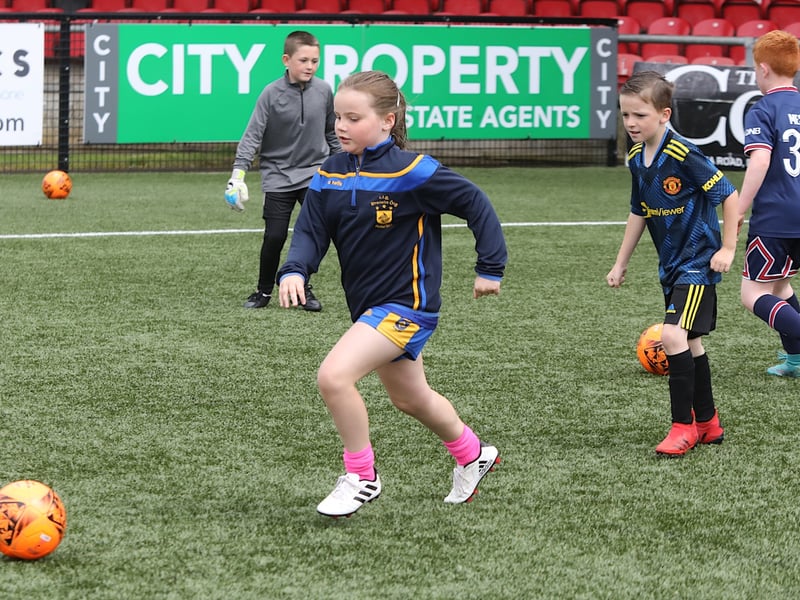 Ellen Jackson-Forrest takes part in the Ryan McBride Foundation Summer Camp held in the Ryan McBride Brandywell Stadium.