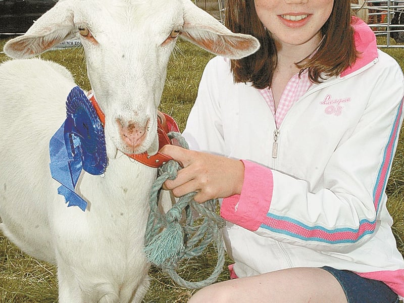 Caption: Alice Whyte, Ardagh is pictured at the show with 'Alison'