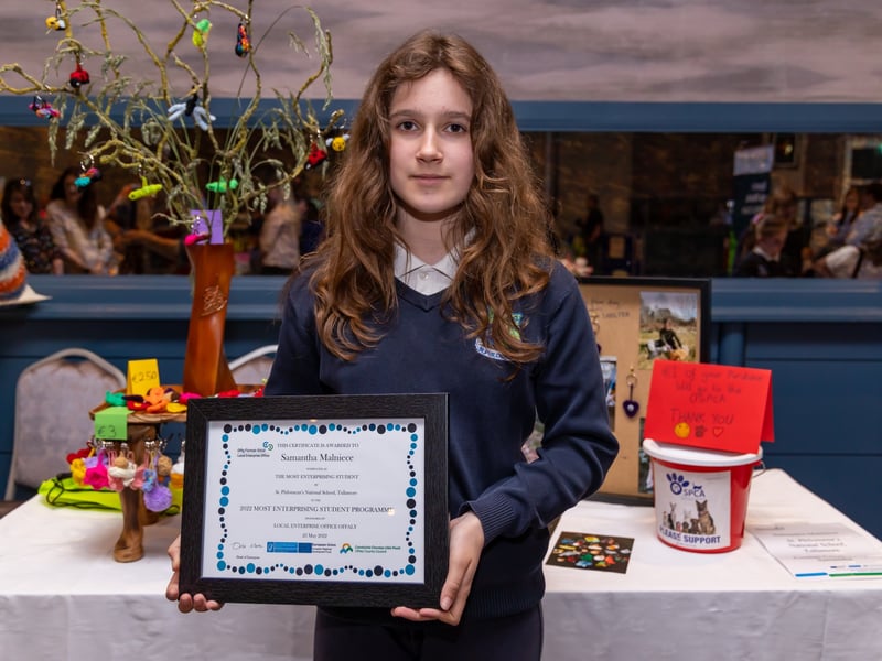 Primary school students from around Offaly have been rewarded for their business endeavours by the Local Enterprise Office Offaly as part of its "Most Enterprising Student" initiative. CLICK ON NEXT TO GO THROUGH THE GALLERY OF PICTURES  St Philomena's NS