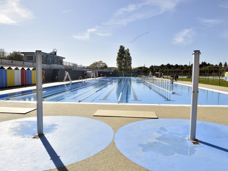 Members and swimming groups were given a preview swim ahead of the opening at Hilsea Lido in Portsmouth, on Friday, April 24. 2026.Picture: Sarah Standing (240426-347)