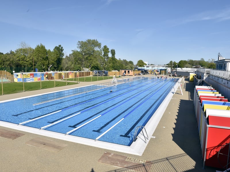 Members and swimming groups were given a preview swim ahead of the opening at Hilsea Lido in Portsmouth, on Friday, April 24. 2026.Picture: Sarah Standing (240426-387)