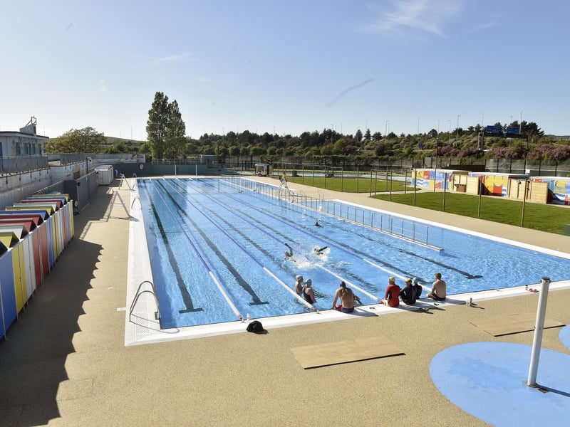 Members and swimming groups were given a preview swim ahead of the opening at Hilsea Lido in Portsmouth, on Friday, April 24. 2026.Picture: Sarah Standing (240426-380)
