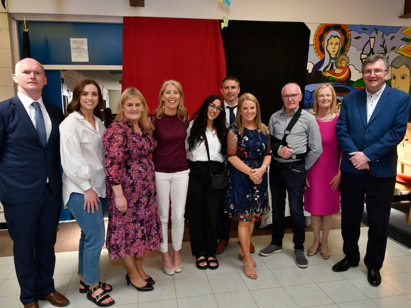 ABOVE: Canice Hickey, Lorraine O'Shea, Majella Gleeson, Julia Ova, Joseph Brennan, Martina Griffin, Cllr. Joe Lyons, Catherine Rice Kelly and Frank McKenna.PICTURE: HARRY REID