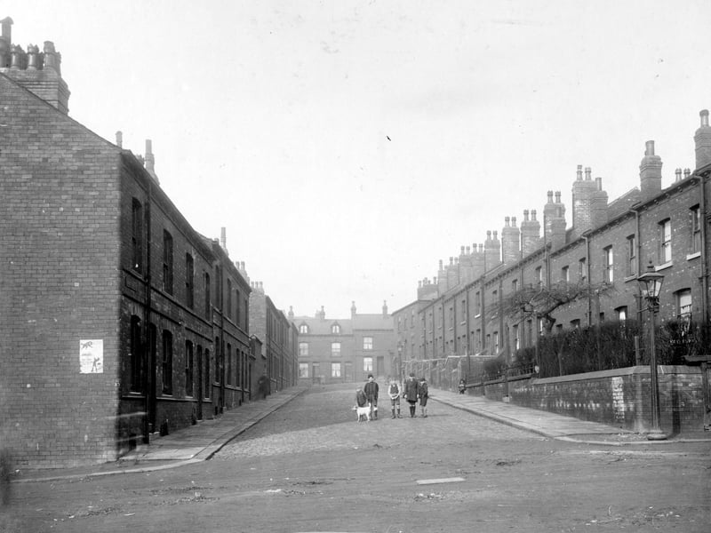 A group of children pose o Raby Street for this photo in April 1930.