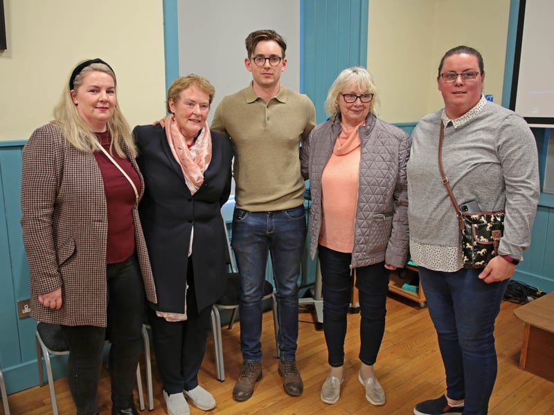 Patrick McGivney with, Laura and Mary Connell, Greta Devaney and Mary Connell
