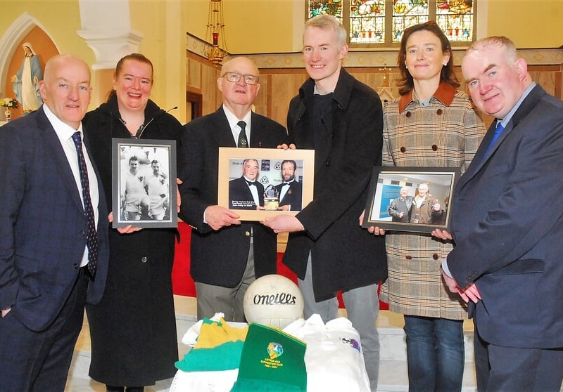   Stars from the past and present of Leitrim Gaelic games and the wider GAA world gathered in St Patrick's Church in Mohill for a special anniversary mass on Saturday April 9, to honour the late Packie McGarty and Cathal Flynn. The famous duo, so intrinsically linked in the Green & Gold in the late 50s and 60s, passed away within weeks of each other last year and due to Covid restrictions, the Leitrim public were not able to honour their heroes. Observer photographer Willie Donnellan was present to record some images of the event and the meal afterwards, kindly sponsored by former Leitrim footballer Joe Leydon, in the Canon Donohue Memorial Hall. Packie McGarty - Lovely Leitrim’s greatest ever footballer Cathal was as good as any of them reckoned Packie McGarty Leitrim legend Cathal Flynn was a star among stars in epic Galway rivalry says former Tribe star Packie McGarty - Lovely Leitrim’s greatest ever footballer