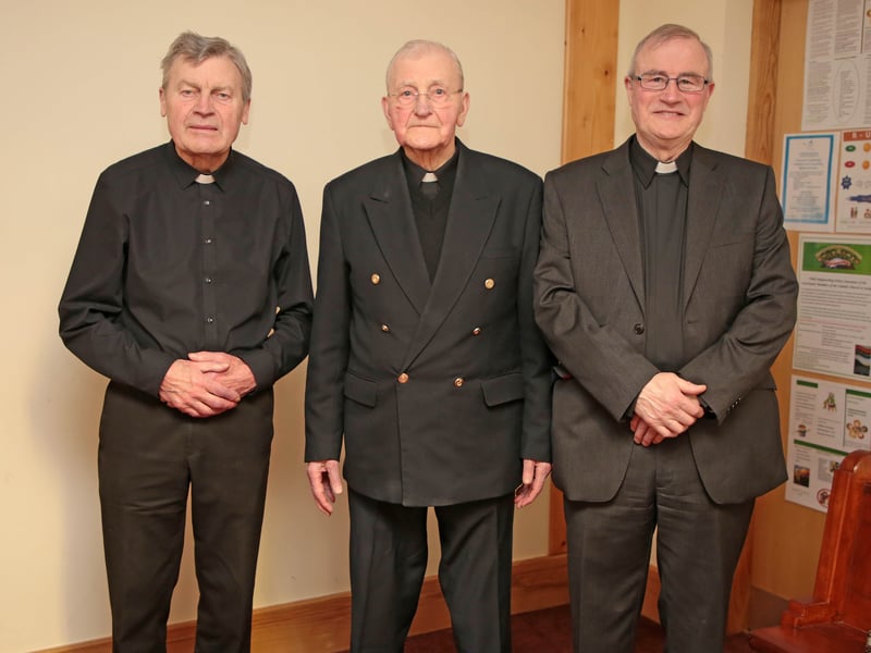 Caption: Fr Michael Campbell, Fr Seamus Fullam and Fr Seamus Connell