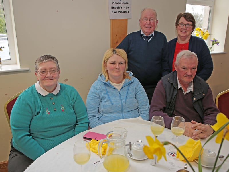 Caption: Margaret, Michelle and Michael Ledwith, Tom Joe and Maureen Donohoe enjoying an afternoon at Abbeylara Community Centre