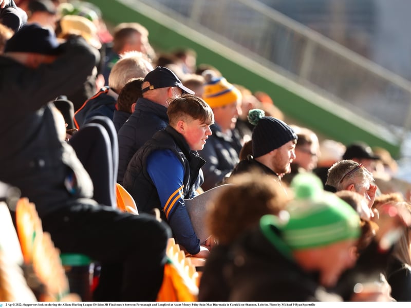 PICTURES | Great night as Legan Sarsfields celebrate Longford junior championship success PICTURES | Medals galore as Colmcille ladies and GAA teams celebrate Longford county triumphs of 2020 and 2021 Caption: Supporters look on during the Allianz Hurling League Division 3B Final between Fermanagh and Longford at Avant Money Páirc Seán Mac Diarmada Photo by Michael P Ryan/Sportsfile