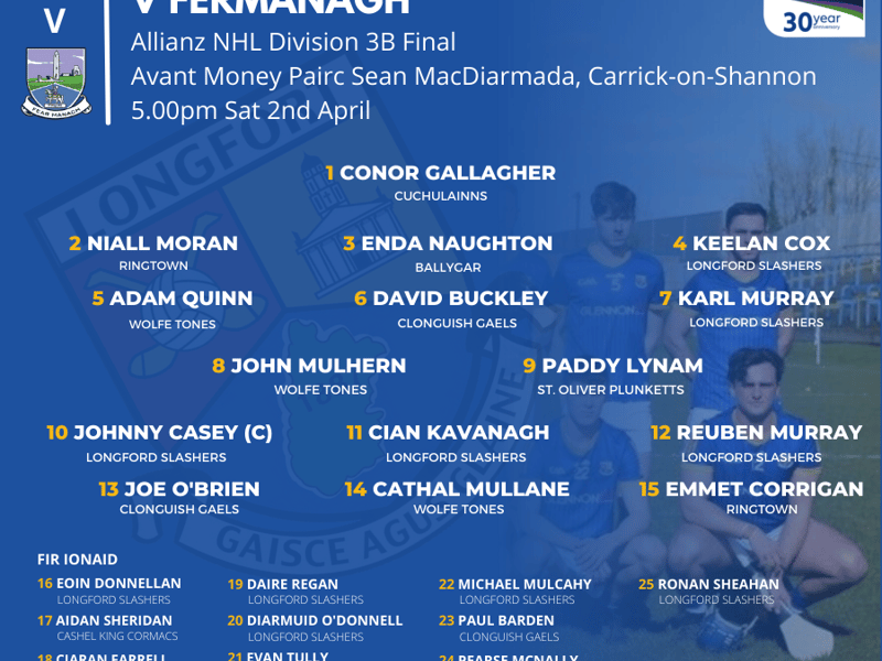 Fermanagh came from three points adrift to overtake 14-man Longford and capture the Allianz National Hurling League Division 3B Final with a 2-18 to 1-17 victory at Avant Money Páirc Seán Mac Diarmada in Carrick-on-Shannon, Leitrim earlier this evening, Saturday, April 2. Gutsy Longford minors pay the penalty against Kildare but still progress to Leinster championship knockout stages GALLERY | Crowds soak up the sunshine as Longford brush aside Leitrim in Allianz NHL Division 3B semi-final Longford got off to a dream start with experienced marksman Joe O'Brien blasting to the twine in the second minute. However, Adrian Moran's charges found themselves trailing at half-time by the minimum margin, 1-11 to 1-12, as Fermanagh rallied. During a pulsating second half that ebbed and flowed, Longford, with some excellent scores by Joe O'Brien, David Buckley. Paddy Lynam and Cathal Mullane, managed to move three points clear, 1-17 to 1-14 after 55 minutes. However, Lynam was sent off in the 62nd minute and it proved a devastating blow to Longford as they failed to score again and Fermanagh hit 1-4 without reply in the closing quarter, the goal coming from Luca McCusker in the fifth minute of additional time, to seal the deal. The Longford squad for the final was;
