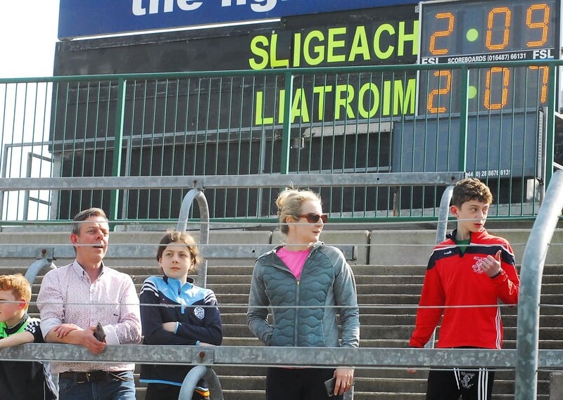   Leitrim had to give way to neighbours Sligo in the final Allianz NFL Division 4 clash in brilliant sunshine in Markievicz Park on Sunday, the home side winning by six points 2-16 to 2-10. Observer photographer Willie Donnellan was there to capture some great images of fans enjoying the action and the fabulous sunshine ..... see who you can spot! No promotion battle for Leitrim as Cavan and Tipperary book Allianz NFL Division 4 promotion spots Crowds enjoy the sunshine as Longford brush aside Leitrim in Allianz NHL Division 3B semi-final - GALLERY Crowds enjoy the sunshine as Longford brush aside Leitrim in Allianz NHL Division 3B semi-final - GALLERY