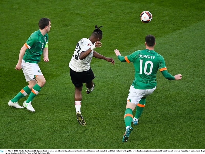 Belgium's Michy Batshuayi opens the scoring
