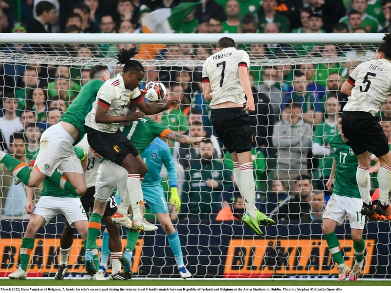 Belgium's Hans Vanaken scores his side's second goal