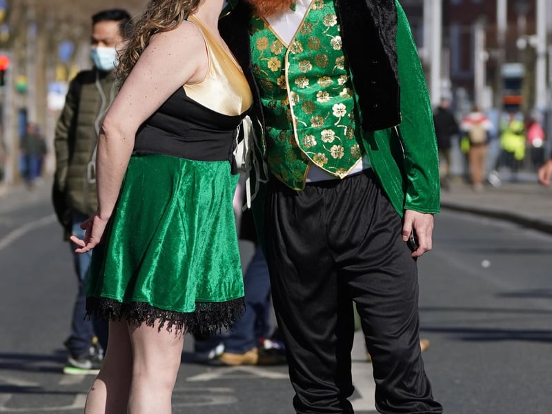 Skylar Kaye from Texas was ready for the St Patrick’s Day Parade in Dublin 