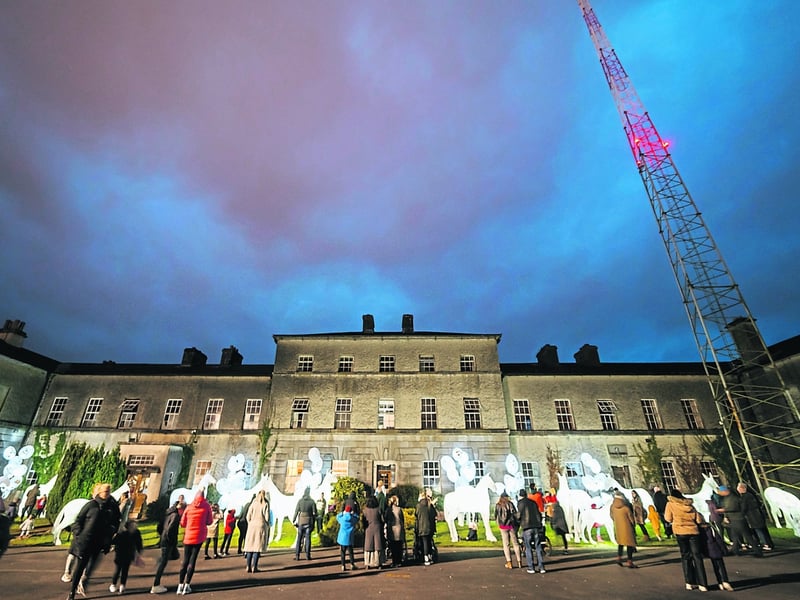 A crowd gathers to savour the beauty of The Light Brigade PICTURE: Ugnius Brazdziunas