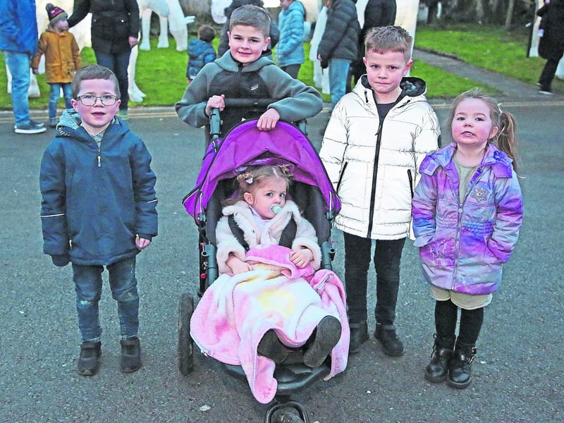 Mark, Cian and Ruby Feeney, Casey Lee and Brody Stokes Picture: Shelley Corcoran