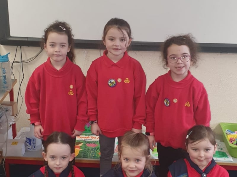 Knockbridge Girl Guides, Brownies and Ladybirds wore their uniforms to Knockbridge NS to mark World Thinking Day on Tuesday, February 22nd.