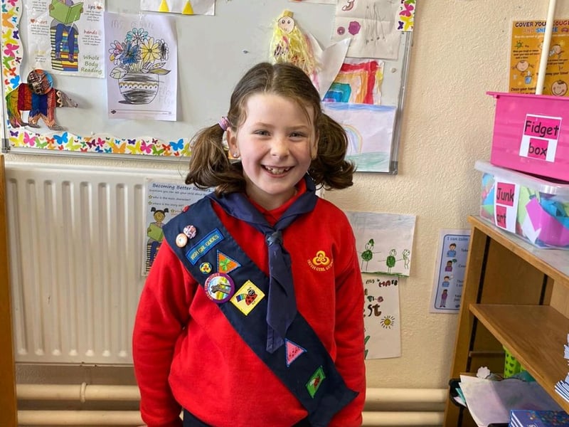Knockbridge Girl Guides, Brownies and Ladybirds wore their uniforms to Knockbridge NS to mark World Thinking Day on Tuesday, February 22nd.