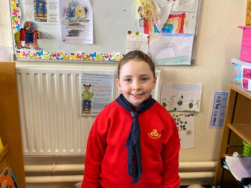 Knockbridge Girl Guides, Brownies and Ladybirds wore their uniforms to Knockbridge NS to mark World Thinking Day on Tuesday, February 22nd.