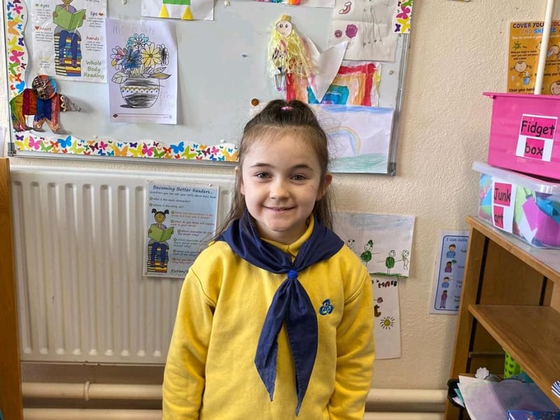 Knockbridge Girl Guides, Brownies and Ladybirds wore their uniforms to Knockbridge NS to mark World Thinking Day on Tuesday, February 22nd.