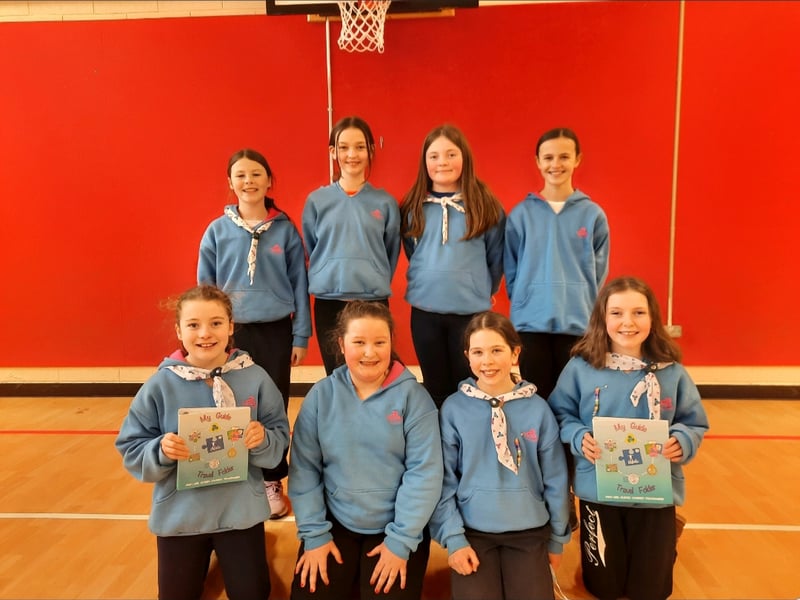 Knockbridge Girl Guides, Brownies and Ladybirds wore their uniforms to Knockbridge NS to mark World Thinking Day on Tuesday, February 22nd.
