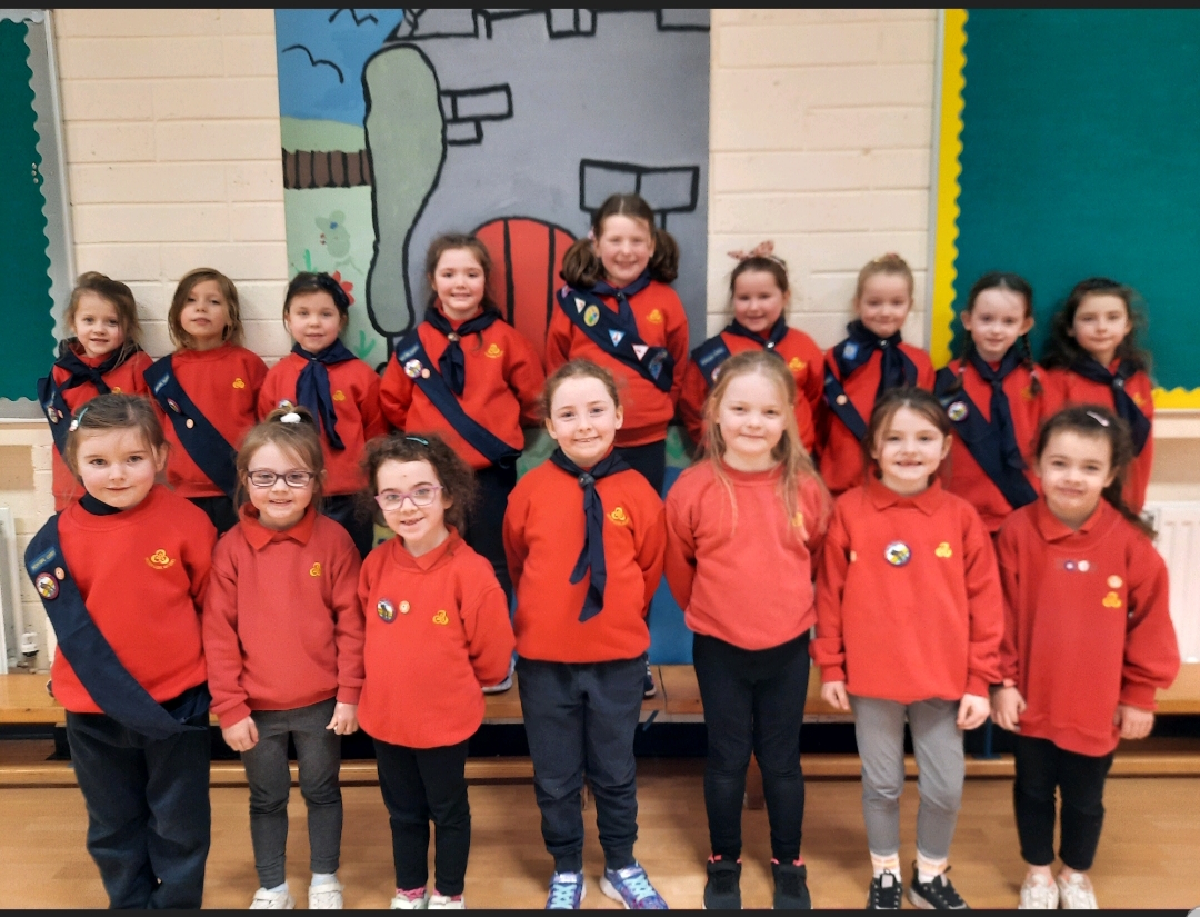 Knockbridge Girl Guides, Brownies and Ladybirds wore their uniforms to Knockbridge NS to mark World Thinking Day on Tuesday, February 22nd.