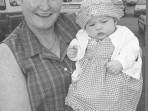 Caption: Great family day at 2001 Dring Summer festival: Breda Forde and baby Orlaigh from Williamstown
