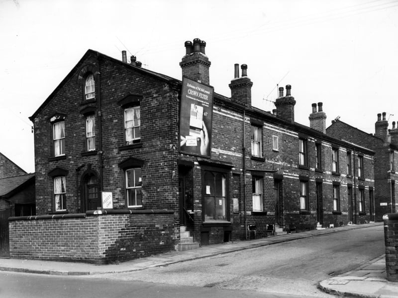 The gable end property on the left of this view from September 1966 is number 228 Tong Road, which was also number 1 Main Road, a fish and chip shop with a large window seen towards the right. Although Tong Road still exists today, all the property in view was demolished during slum clearance.