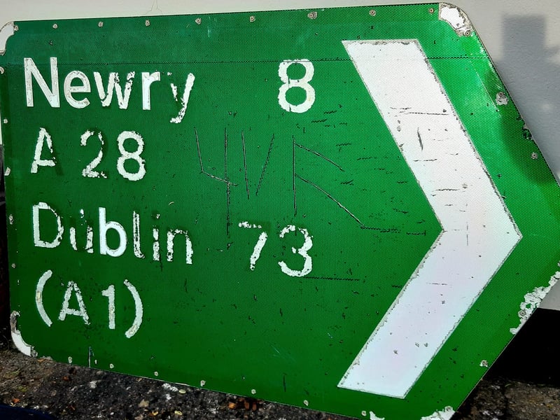 Sign taken from near the scene of the Miami Showband massacre 