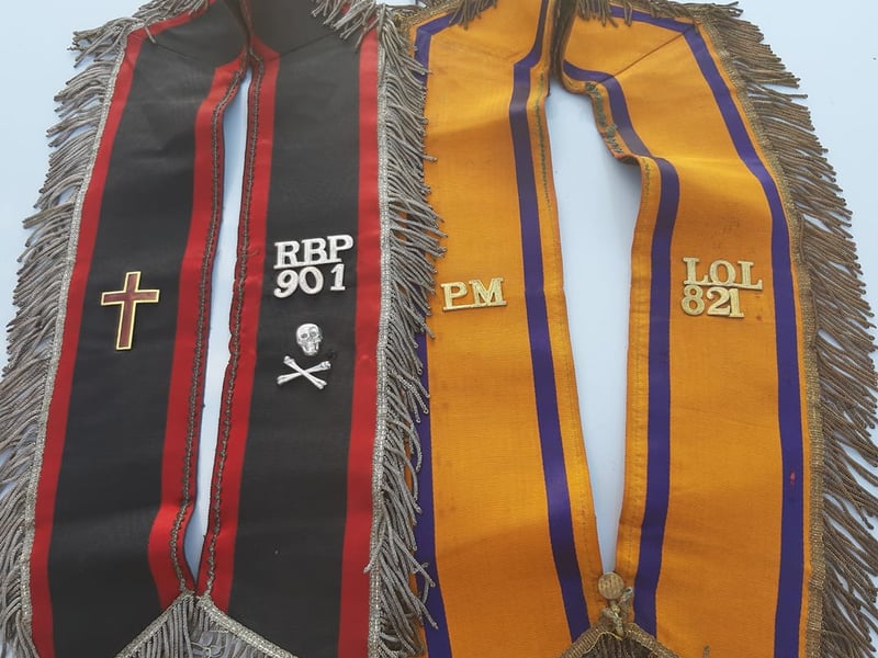 Two Orange Order sashes