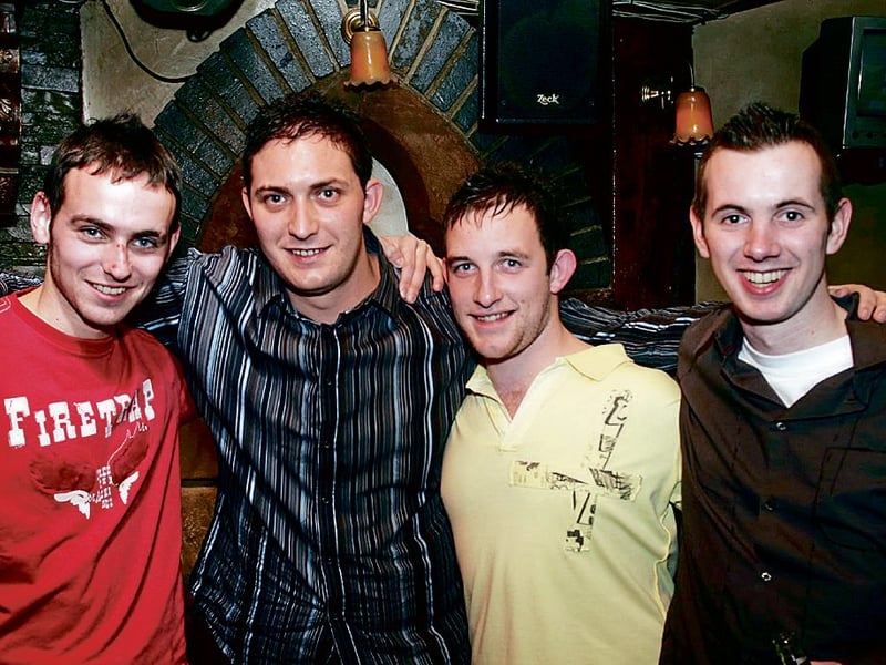 Café Roc (2006) . . . Click the Next> tab above to go through the gallery How many familiar faces will you spot today. Get tagging! To order any photographs - www.nwpresspics.com Thomas, Adrian, Duffy & Mark.