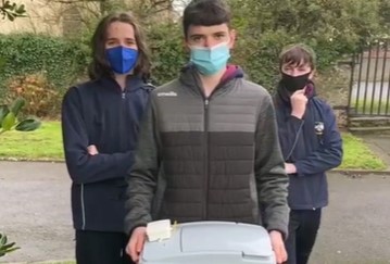 Supervised by teacher Amy Sullivan, students Daire Phelan, Gabriel Polland-Curran and Peter Burke question if people will prefer to put their waist in a normal bin or an exotic singing bin.