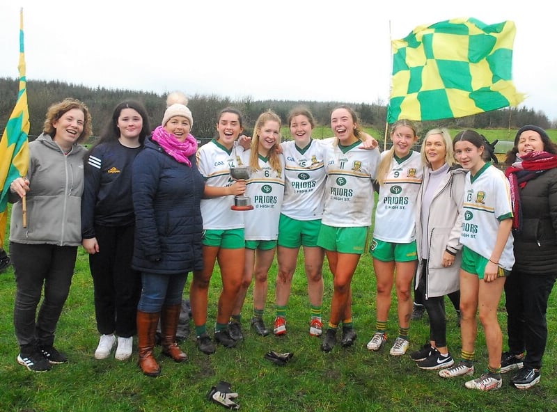 Use > to navigate photos Fans braved the cold and rain in Fenagh's Pairc Seain O'Laodaoin on Saturday afternoon to witness Ballinamore Sean O'Heslins getting the better of Glencar Manorhamilton in the Leitrim LGFA Minor Championship Final. And of course, Observer photographer Willie Donnellan was there to capture some great images of fans and Ballinamore's celebrations ..... see who you can spot! Padhraic determind to see Glencar Manorhamilton rise to level of Galway greats Glencar Manorhamilton's tale of two halves Leitrim GAA launch new jersey and leisurewear range after announcing new deal with McKeever Sports