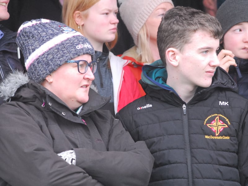 Use > to navigate photos Fans braved the cold and rain in Fenagh's Pairc Seain O'Laodaoin on Saturday afternoon to witness Ballinamore Sean O'Heslins getting the better of Glencar Manorhamilton in the Leitrim LGFA Minor Championship Final. And of course, Observer photographer Willie Donnellan was there to capture some great images of fans and Ballinamore's celebrations ..... see who you can spot! Padhraic determind to see Glencar Manorhamilton rise to level of Galway greats Glencar Manorhamilton's tale of two halves Leitrim GAA launch new jersey and leisurewear range after announcing new deal with McKeever Sports