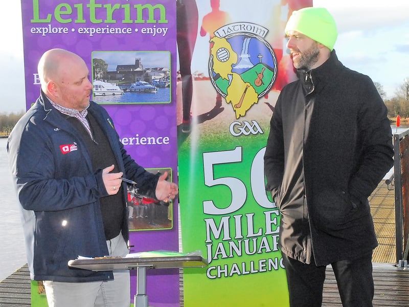 Use > to navigate photos   New Leitrim manager Andy Moran launched the 2022 50 Miles in January fundraiser in aid of Leitrim GAA at a special event at the Blueway at Acres Lakes in Drumshanbo on Saturday as the County Board hope to build on the outstanding success of last year's event. Observer photographer Willie Donnellan was there to capture some images from the launch. Andy Moran to open Leitrim campaign with Sligo clash in Connacht AirDome Big three search for new managers as Corrigan, Keenan & Connerton step down London calling for Leitrim as Ruislip winners drawn to face Mayo or Galway in 2022 Connacht SFC Semi-Final
