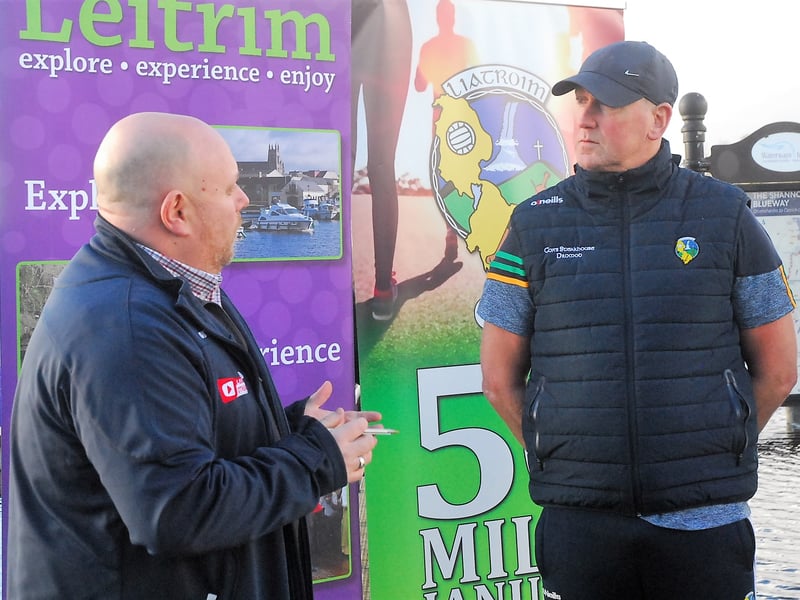 Use > to navigate photos   New Leitrim manager Andy Moran launched the 2022 50 Miles in January fundraiser in aid of Leitrim GAA at a special event at the Blueway at Acres Lakes in Drumshanbo on Saturday as the County Board hope to build on the outstanding success of last year's event. Observer photographer Willie Donnellan was there to capture some images from the launch. Andy Moran to open Leitrim campaign with Sligo clash in Connacht AirDome Big three search for new managers as Corrigan, Keenan & Connerton step down London calling for Leitrim as Ruislip winners drawn to face Mayo or Galway in 2022 Connacht SFC Semi-Final